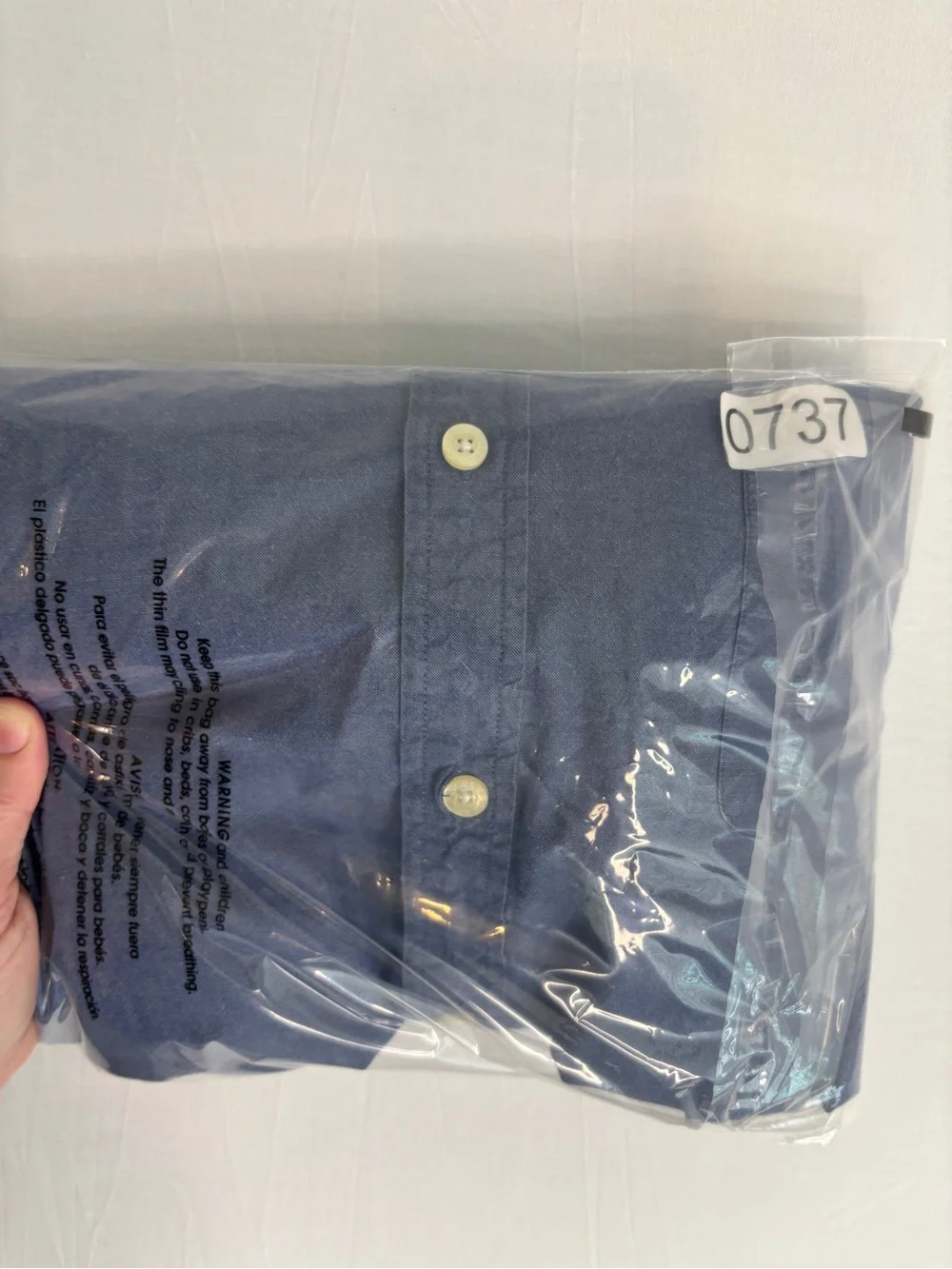 J.Crew Sunwashed Oxford Shirt XL Blue Button Front Long Sleeve 100% Cotton